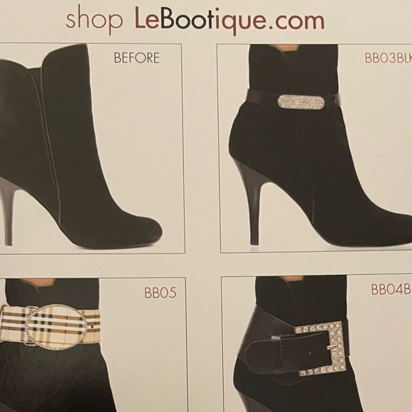 👢 Bootique Boot Jewelry Belt Gems Pair of White Accessories NWT - Picture 4 of 5